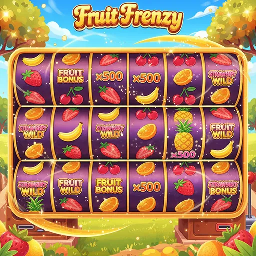 Colorful online slot machine reels with vibrant symbols spinning on 313bet casino site interface