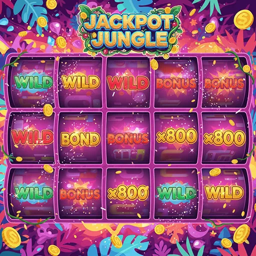 Colorful online slot game reels with bright symbols and jackpot lights on 313bet casino site